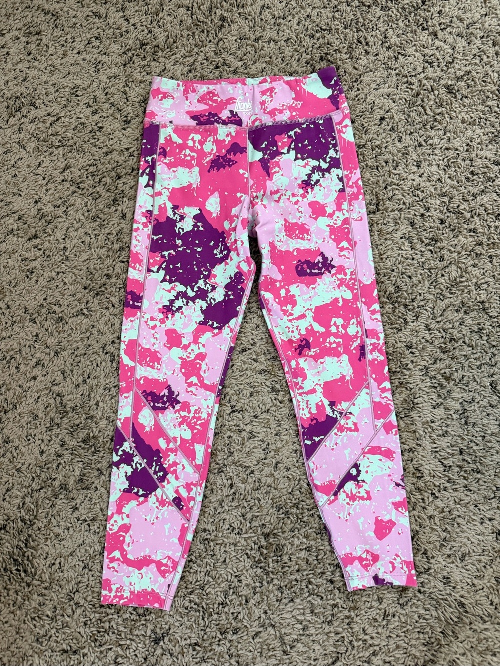 Franki by Francesca’s Girls' Pink, Purple & Mint Printed Active Leggings